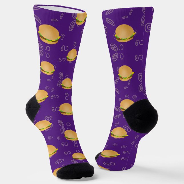 I Liebe Kiddie Cheeseburgers Socken (Gewinkelt)