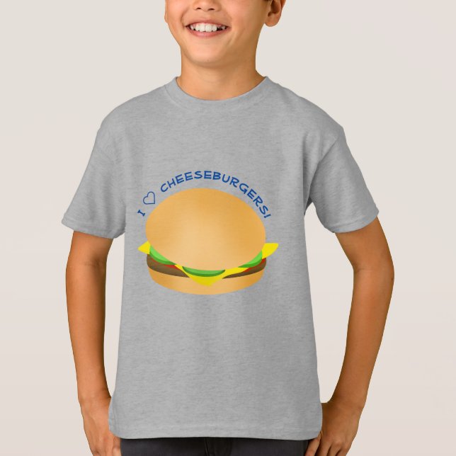 I Liebe Kiddie Cheeseburgers T-Shirt (Vorderseite)