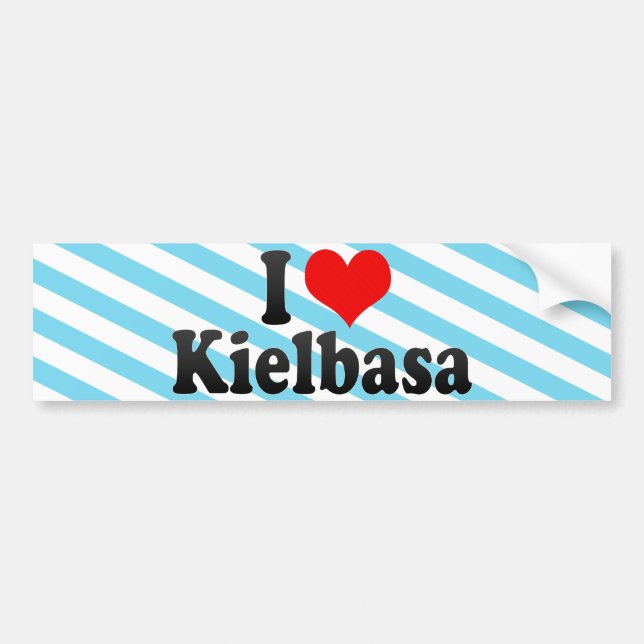 I Liebe Kielbasa Autoaufkleber (Vorne)