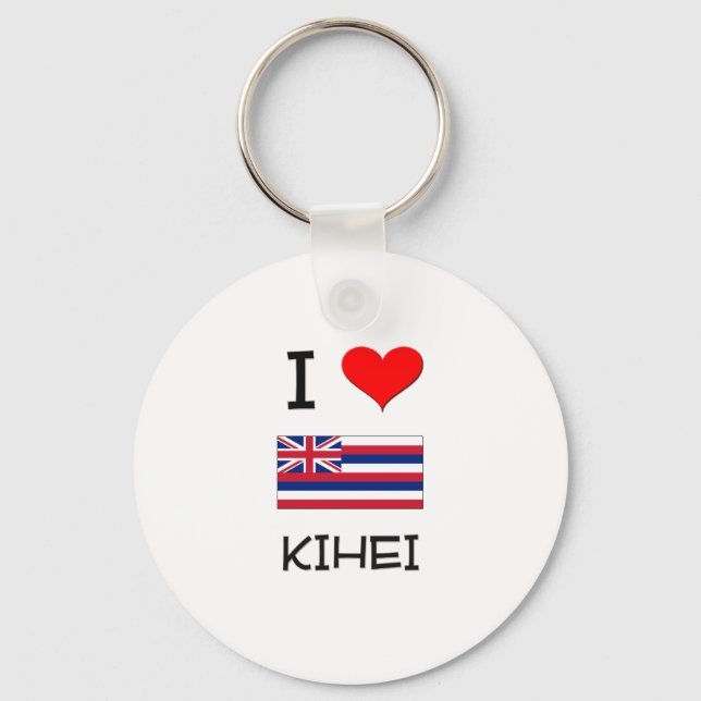 I Liebe KIHEI Hawaii Schlüsselanhänger (Vorderseite)
