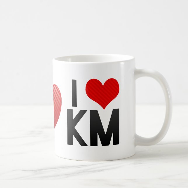 I Liebe Kilometer Kaffeetasse (Rechts)