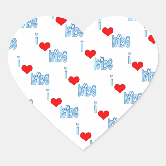 I Liebe Kinder Aufkleber (Vorderseite)
