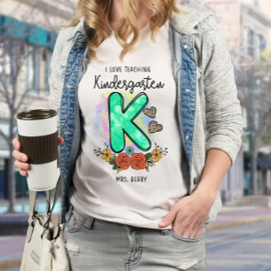 I Liebe Kindergarten Fügen Sie Ihren Namen hinzu T-Shirt