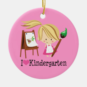 I Liebe-Kindergärtnerin oder Studenten-Geschenk Keramikornament