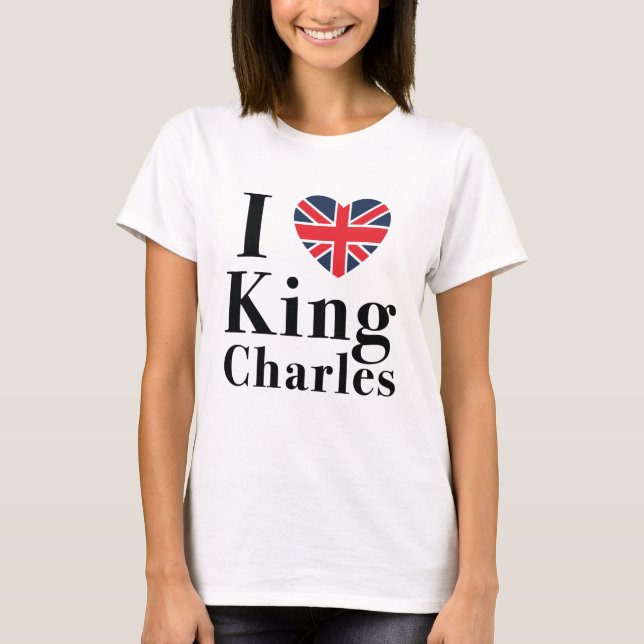I Liebe King Charles T-Shirt (Vorderseite)
