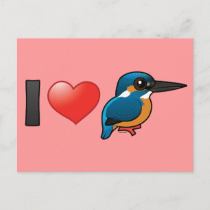 I Liebe Kingfisher Postkarte