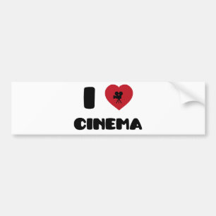I Liebe-Kino Autoaufkleber