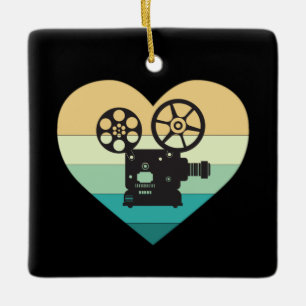 I Liebe Kino Retro Film Projektor Keramikornament