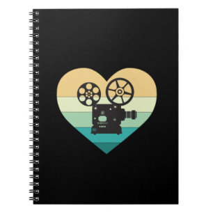 I Liebe Kino Retro Film Projektor Notizblock