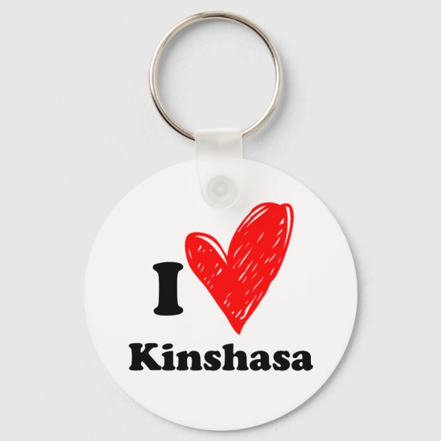 I Liebe Kinshasa Schlüsselanhänger (Vorderseite)