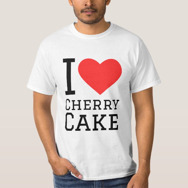 I Liebe Kirschkuchen T-Shirt (Vorderseite)
