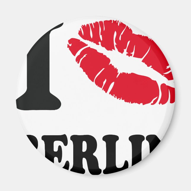 I Liebe Kiss heart BERLIN Magnet (Vorne)