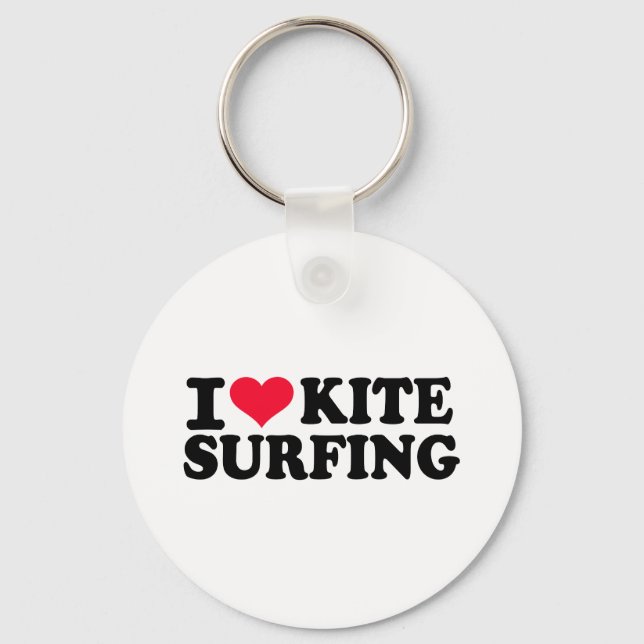 I Liebe Kitesurfing Schlüsselanhänger (Vorderseite)