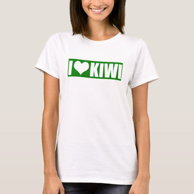 I Liebe Kiwi T-Shirt (Vorderseite)