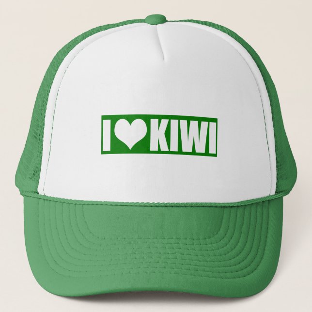 I Liebe Kiwi Truckerkappe (Vorderseite)