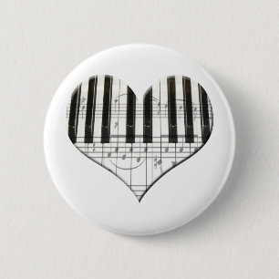 I Liebe-Klavier oder Organ-Musik-Herz-Tastatur Button