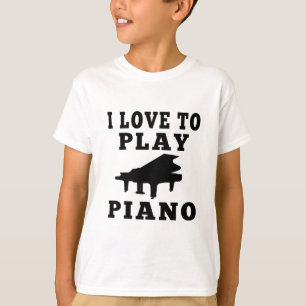 I Liebe, Klavier zu spielen T-Shirt