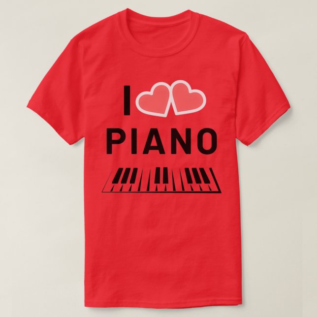 I Liebe Klaviermusik (3) T-Shirt (Design vorne)