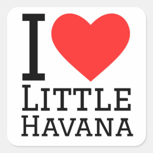 I Liebe kleine Havana Quadratischer Aufkleber