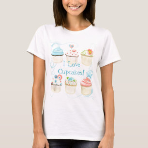 I Liebe-kleine Kuchen!  Das T-Shirt der Frau