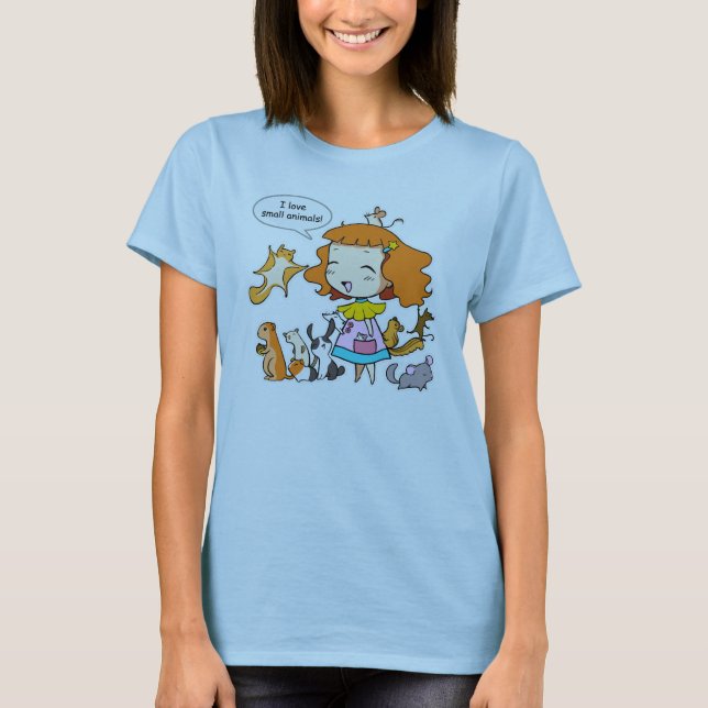 I Liebe Kleintiere T-Shirt (Vorderseite)