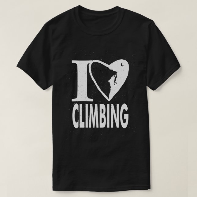 I Liebe Klettern T-Shirt (Design vorne)