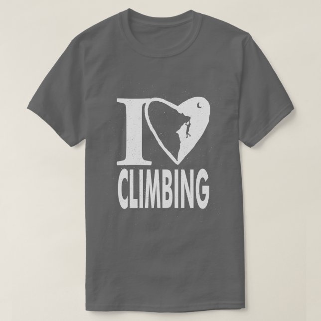 I Liebe Klettern T-Shirt (Design vorne)