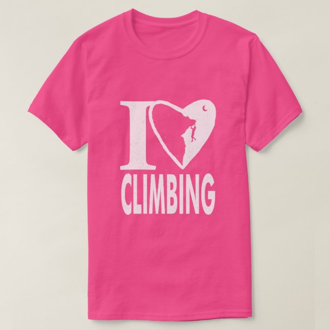 I Liebe Klettern T-Shirt (Design vorne)