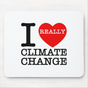 I Liebe Klimawandel Herz Glol Erwärmung Sonnensche Mousepad