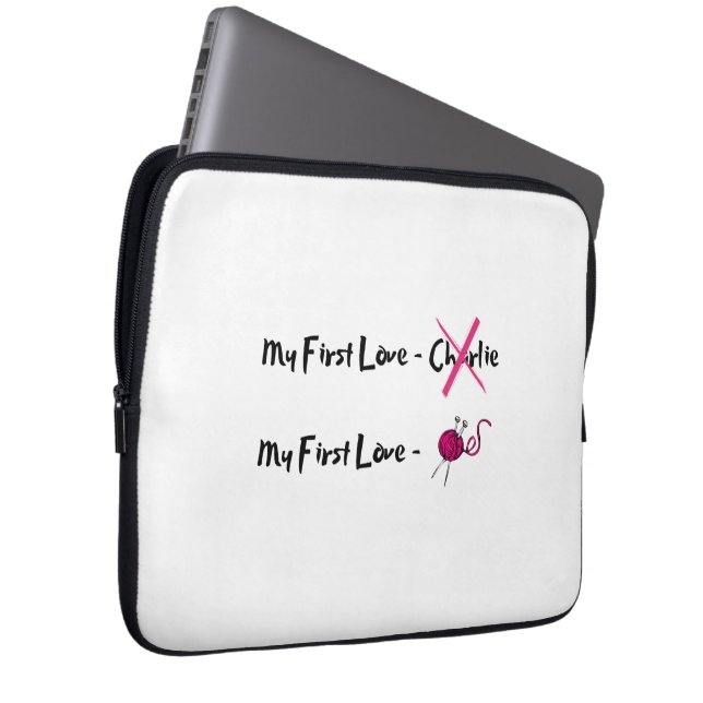 I Liebe Knittern Laptopschutzhülle (Vorne Rechts)