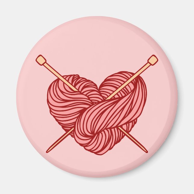 I Liebe Knittern Magnet (Vorne)