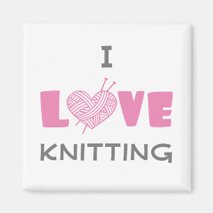I Liebe Knittern Magnet