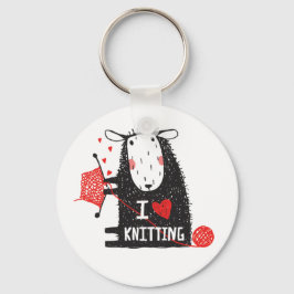 I Liebe Knittern Schlüsselanhänger