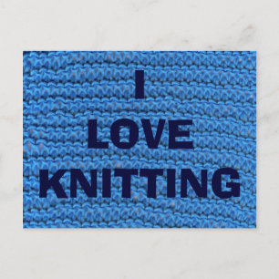 I LIEBE KNITTING POSTKARTE