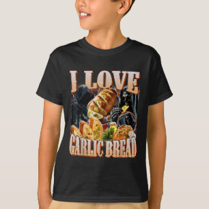I Liebe Knoblauchbrot Skelett Funny Meme Weird T-Shirt