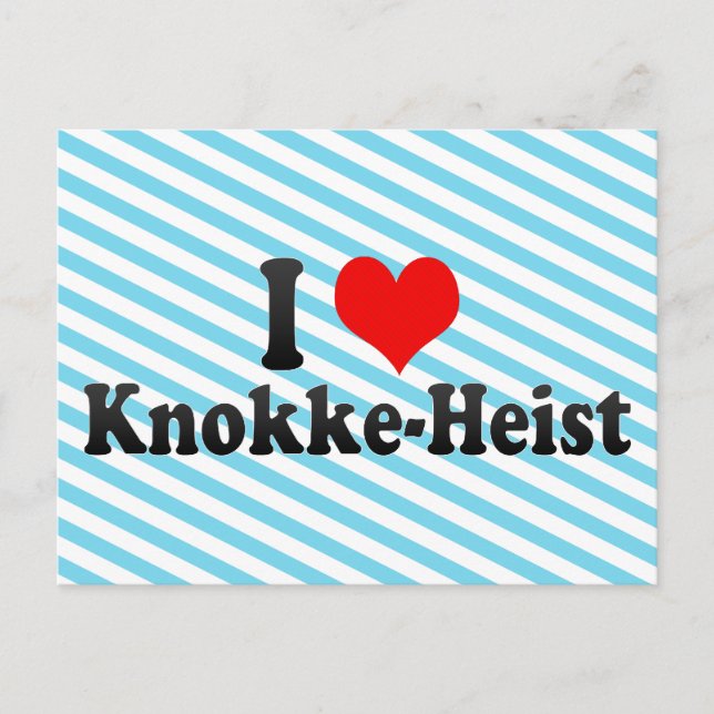 I Liebe Knokke-Heist, Belgien Postkarte (Vorderseite)