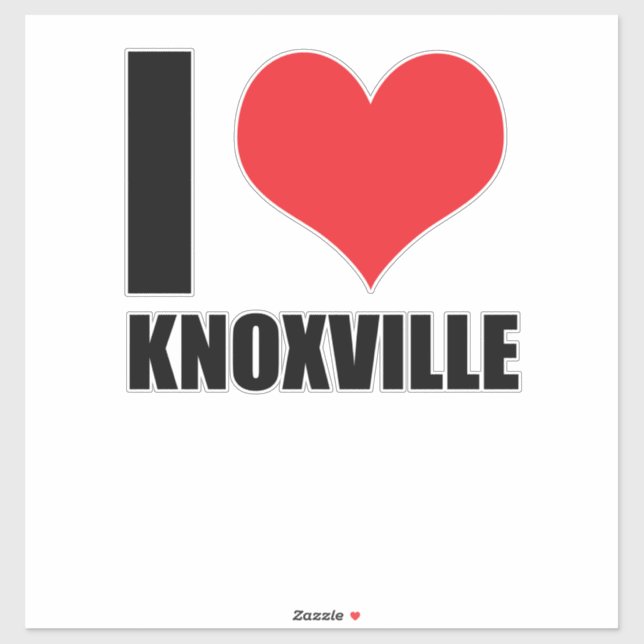 I Liebe Knoxville Aufkleber (Blatt)