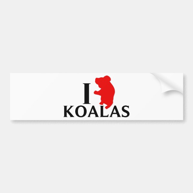 I Liebe-Koala Autoaufkleber (Vorne)
