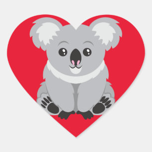 I Liebe Koala Bears Herz-Aufkleber