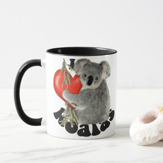 I Liebe-Koala Tasse (Mit Donut)