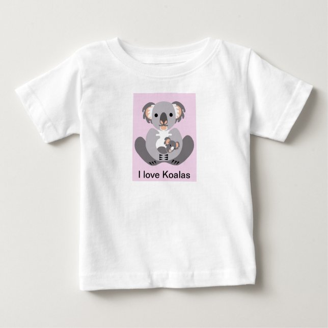 I Liebe KOALAS - Aussie wild lebende Tiere - Marsu Baby T-shirt (Vorderseite)