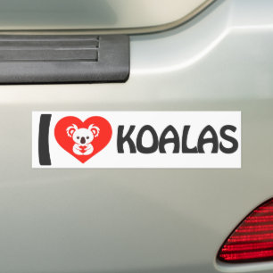 I Liebe Koalas Autoaufkleber