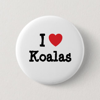 I Liebe Koalas Herzbrauch personalisiert Button