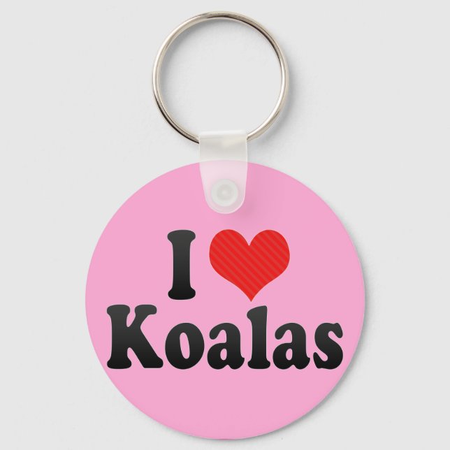 I Liebe Koalas Schlüsselanhänger (Vorderseite)