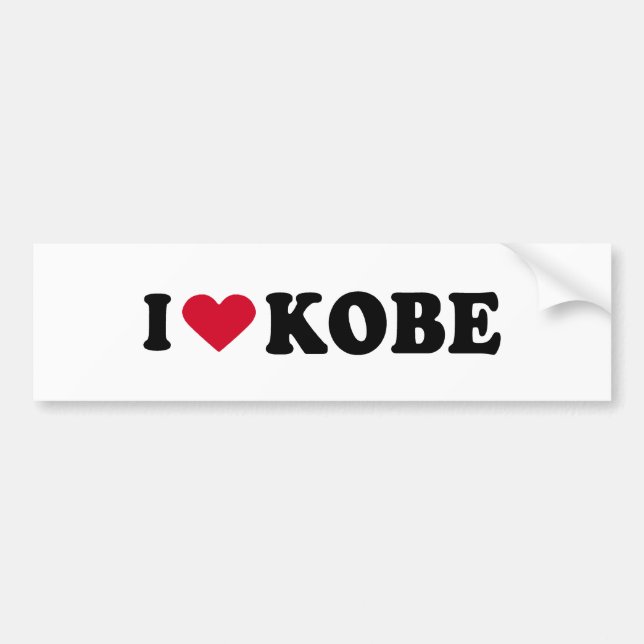 I LIEBE KOBE AUTOAUFKLEBER (Vorne)