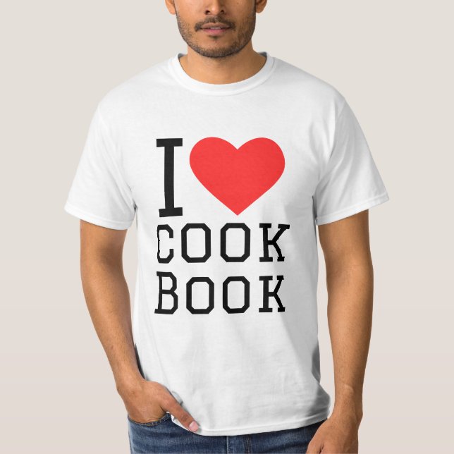 I Liebe Kochbuch T-Shirt (Vorderseite)