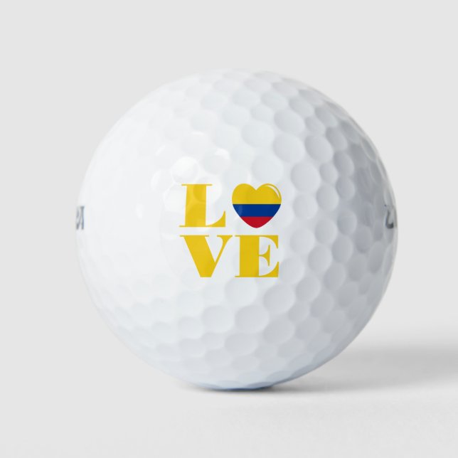 I Liebe Kolumbien Golfball (Vorderseite)