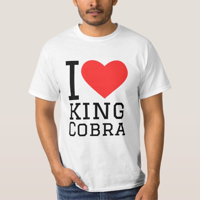 I Liebe Königskobra T-Shirt (Vorderseite)