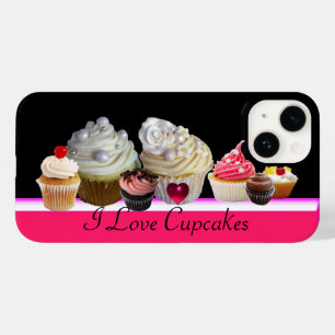 I LIEBE KÖNNEN KUPCAKES Pink, Fuchsia White Case-Mate iPhone 14 Hülle