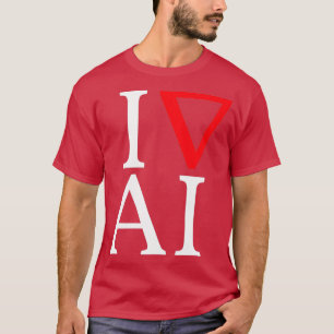 I Liebe Kontrast künstlicher Intelligenz T-Shirt